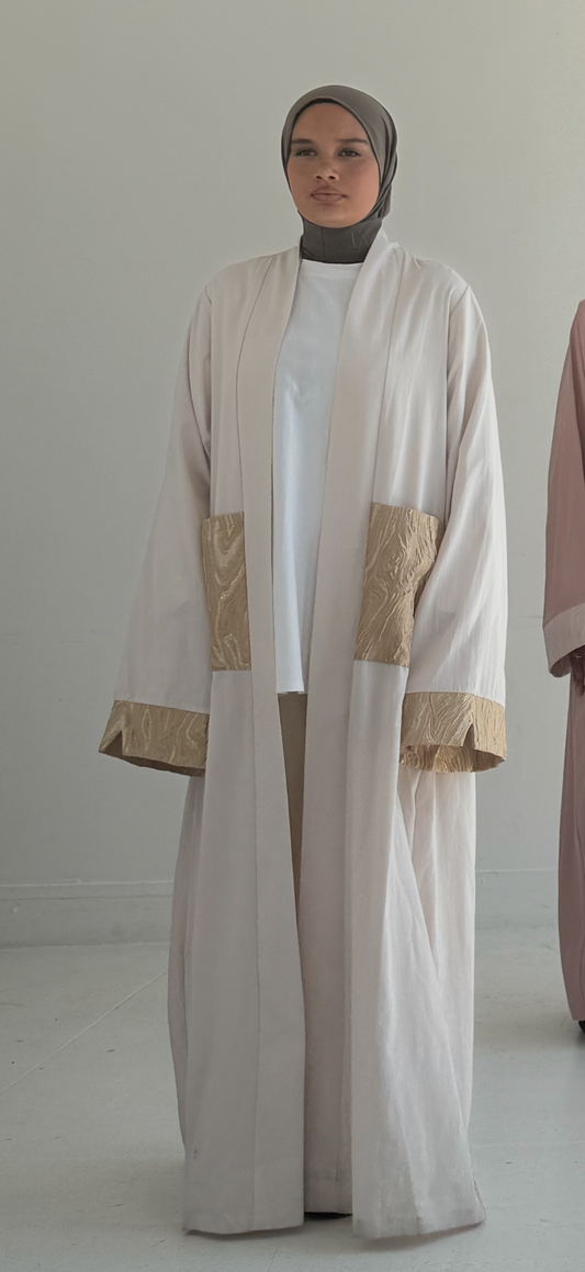 Brocade Abaya Latte